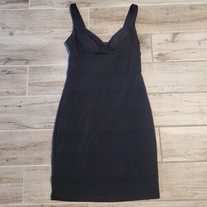 XOXO Black Bodycon Dress LBD Y2K Large Sleeveless V Neck Cocktail Party Wedding